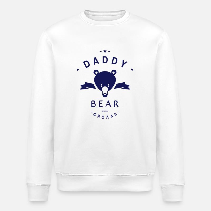 DADDY-BEAR - Stanley/Stella Unisex Bio-Sweatshirt ROLLER - Weiß