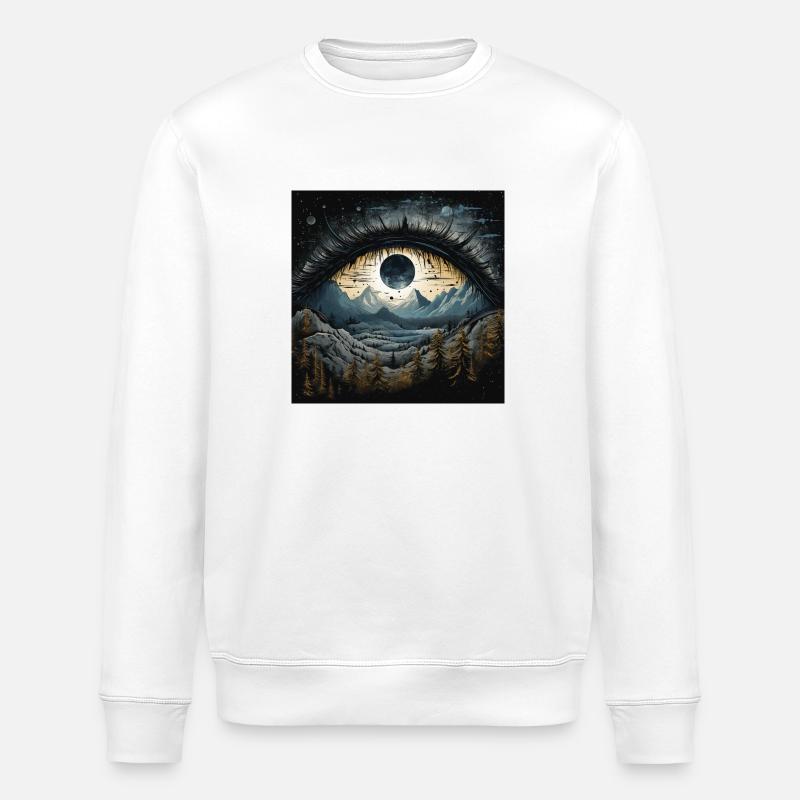 Eye planet landscape - Stanley/Stella Unisex Bio-Sweatshirt ROLLER - Weiß