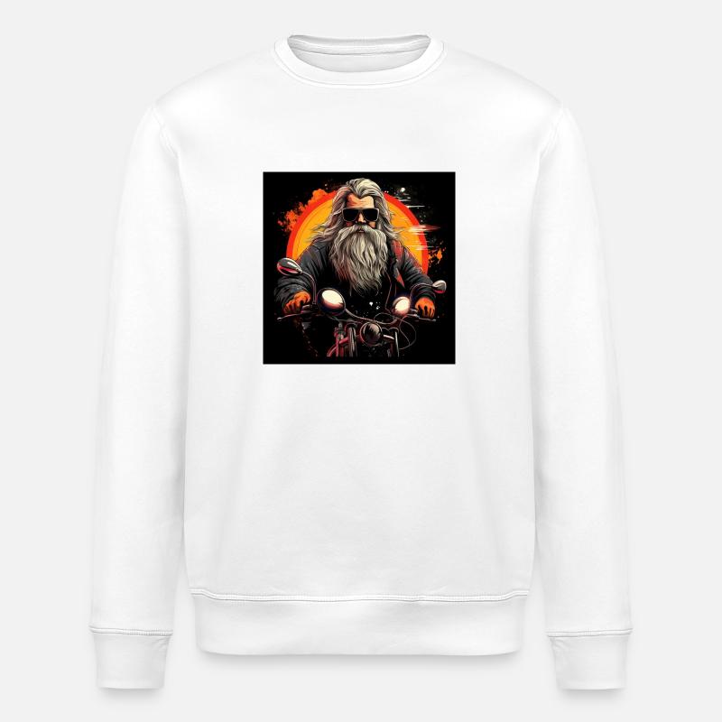 Old School Biker - Stanley/Stella Unisex Bio-Sweatshirt ROLLER - Weiß
