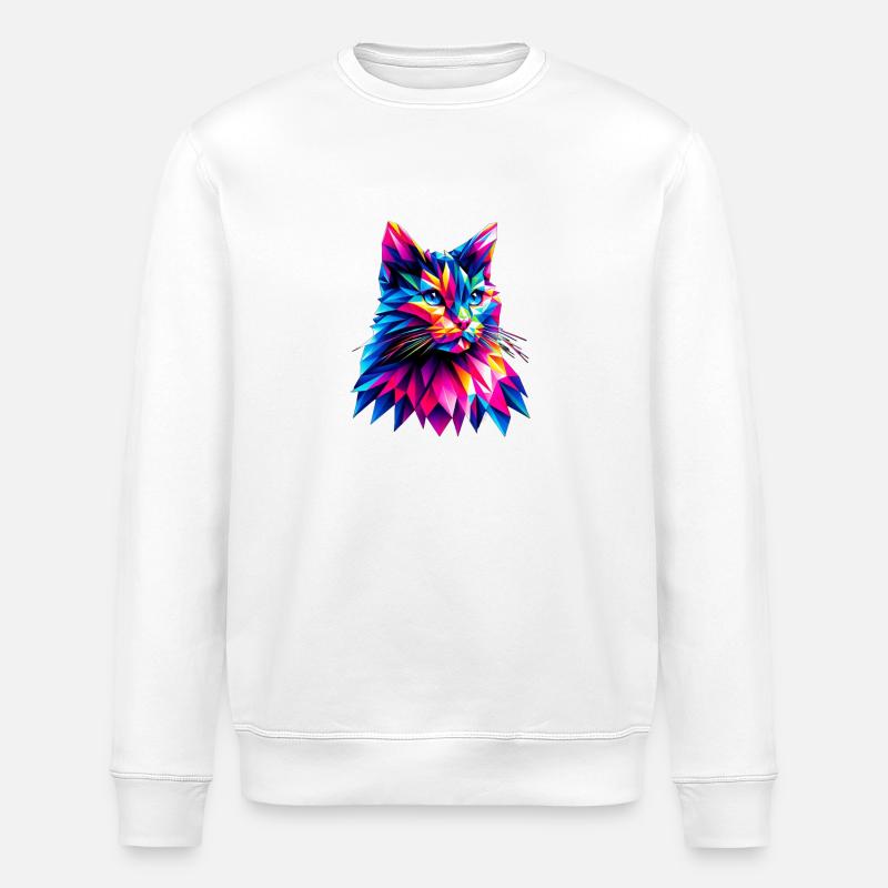 Chat - Sweat bio ROLLER Stanley/Stella Unisexe - blanc