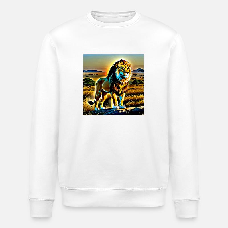 Löwe - Stanley/Stella Unisex Bio-Sweatshirt ROLLER - Weiß