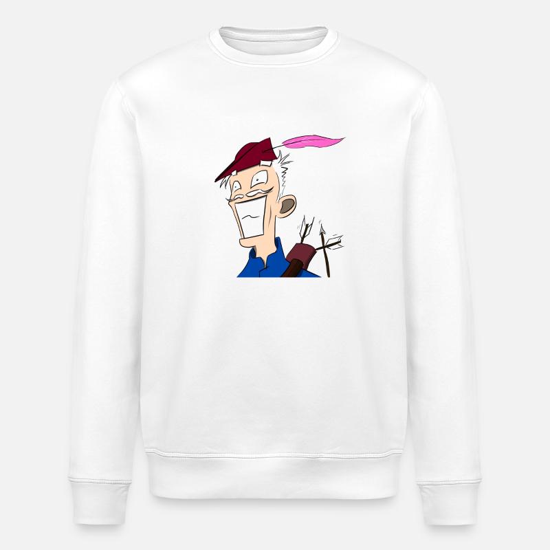 Robin des Bois - Sweat bio ROLLER Stanley/Stella Unisexe - blanc