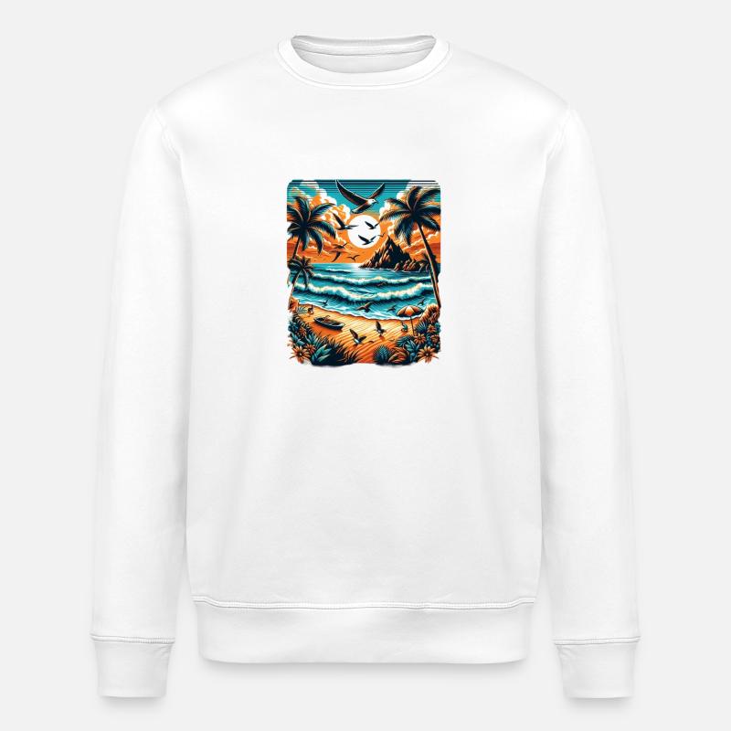 Summertime feeling - Stanley/Stella Unisex Bio-Sweatshirt ROLLER - Weiß