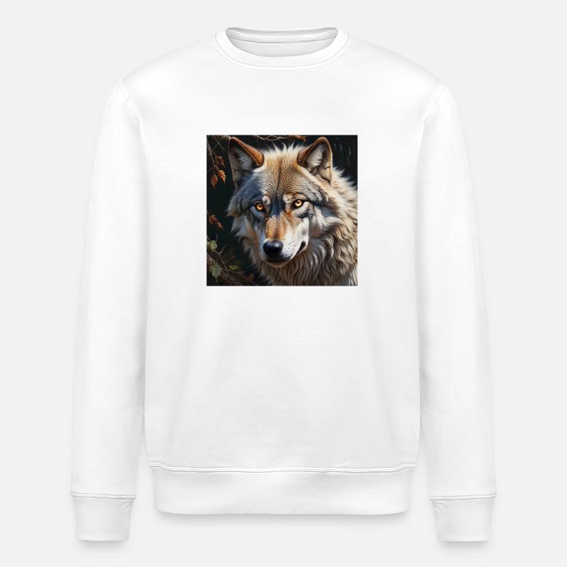 Wolf - Stanley/Stella Unisex Bio-Sweatshirt ROLLER - Weiß