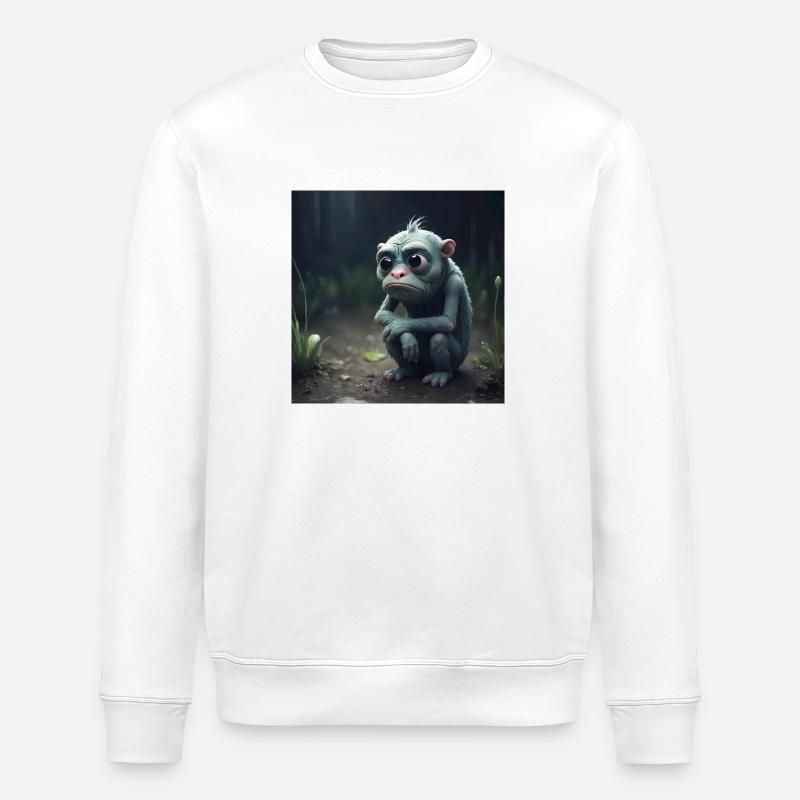 Trauriges Geschöpf - Stanley/Stella Unisex Bio-Sweatshirt ROLLER - Weiß
