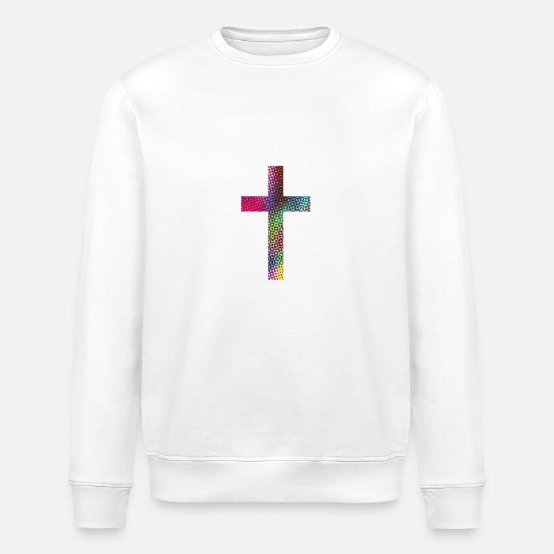 Kreuz - Stanley/Stella Unisex Bio-Sweatshirt ROLLER - Weiß