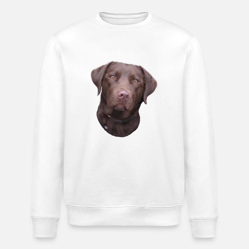 Labrador Kopf - Stanley/Stella Unisex Bio-Sweatshirt ROLLER - Weiß