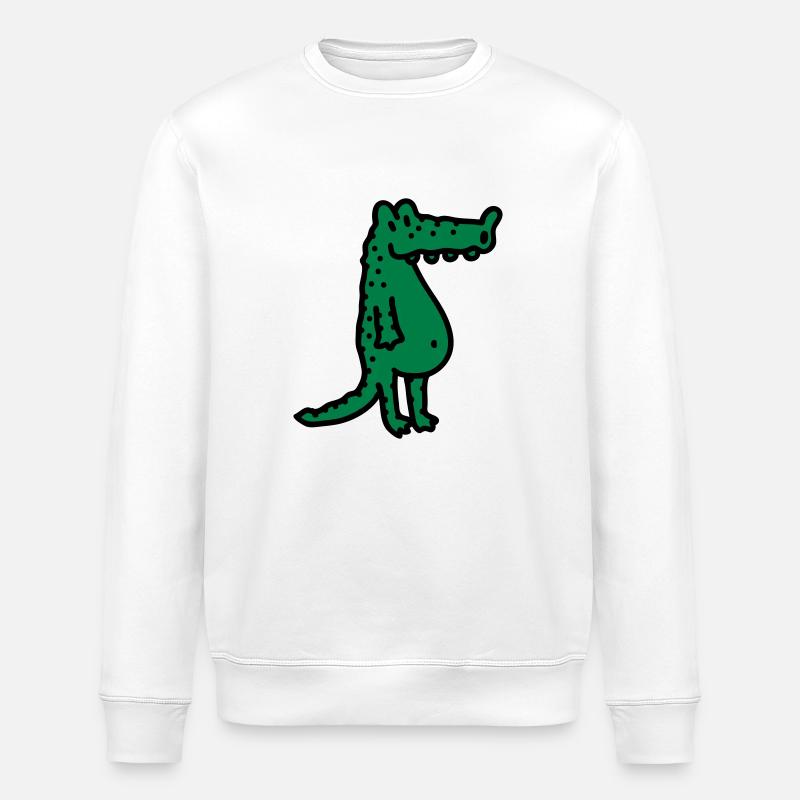 Crocodile - Sweat bio ROLLER Stanley/Stella Unisexe - blanc