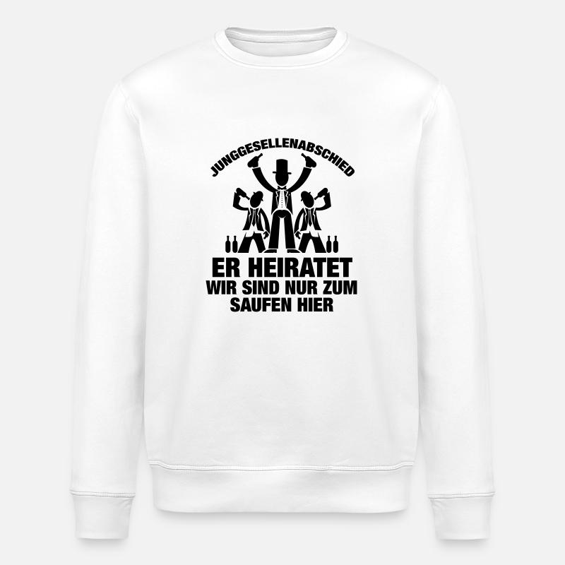 JGA ER Heiratet - Stanley/Stella Unisex Bio-Sweatshirt ROLLER - Weiß