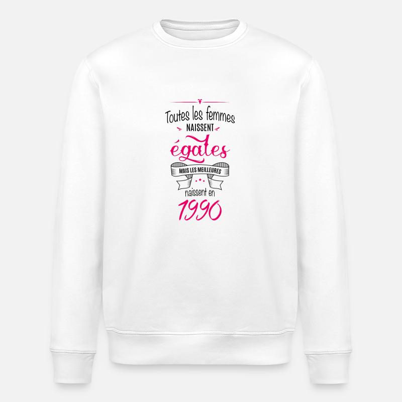 Année 1990 (fe) - Sweat bio ROLLER Stanley/Stella Unisexe - blanc