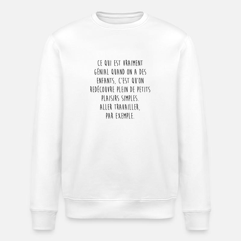 Les enfants... - Sweat bio ROLLER Stanley/Stella Unisexe - blanc
