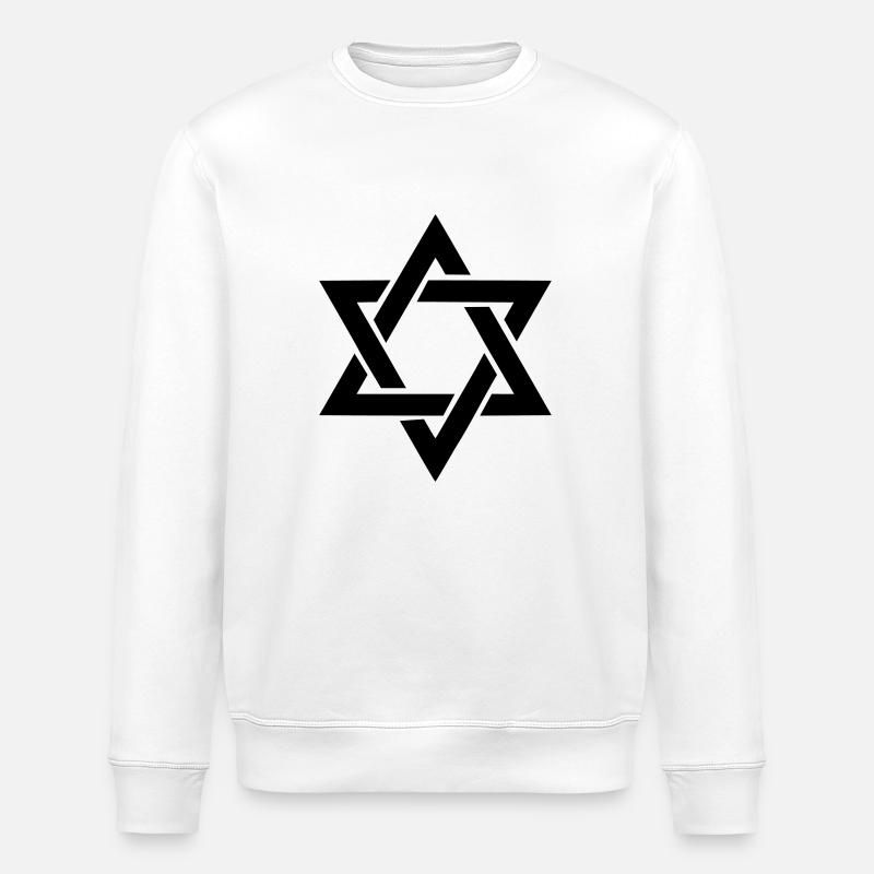 Davidstern - Stanley/Stella Unisex Bio-Sweatshirt ROLLER - Weiß