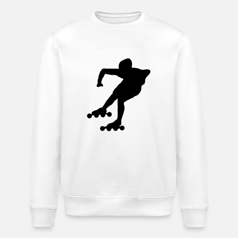 roller_skating - Stanley/Stella Unisex Bio-Sweatshirt ROLLER - Weiß