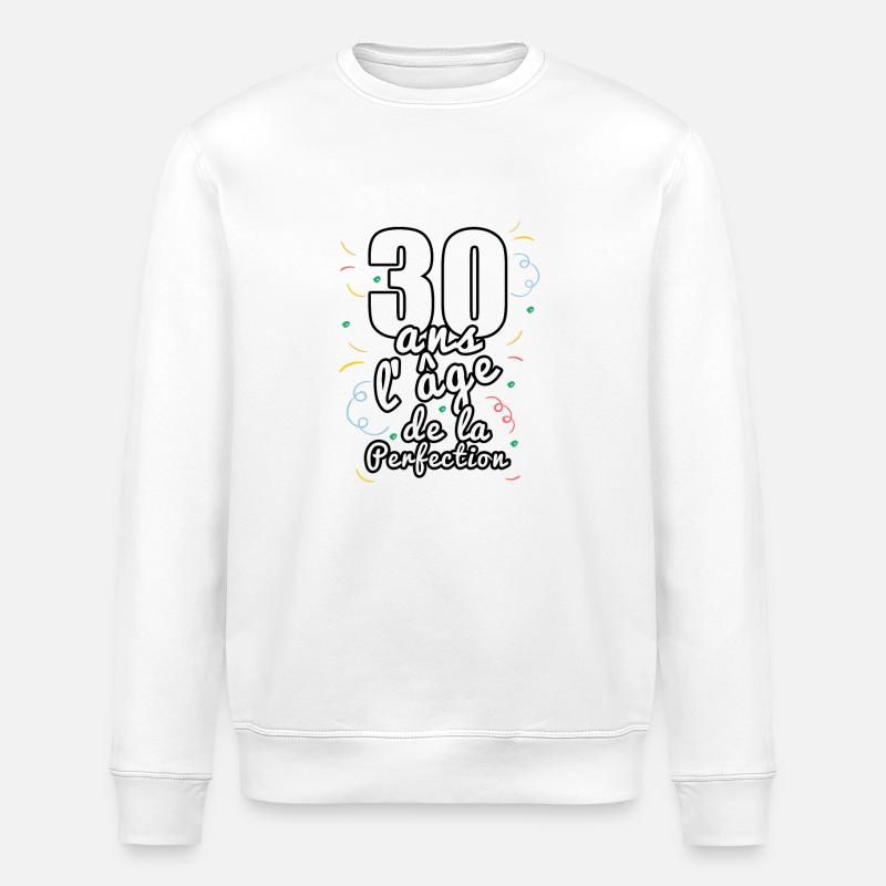 30 ans - Sweat bio ROLLER Stanley/Stella Unisexe - blanc
