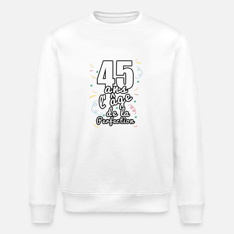 45 ans - Sweat bio ROLLER Stanley/Stella Unisexe - blanc