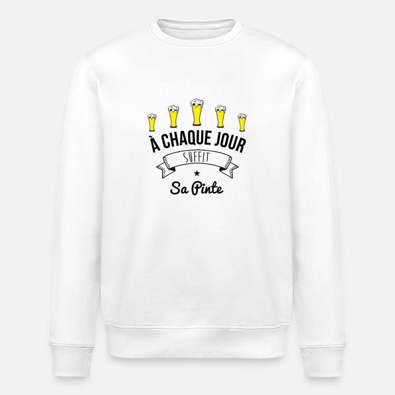 à chaque jour... - Sweat bio ROLLER Stanley/Stella Unisexe - blanc