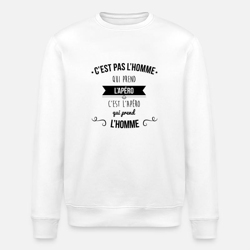 C’est pas l’homme... - Sweat bio ROLLER Stanley/Stella Unisexe - blanc