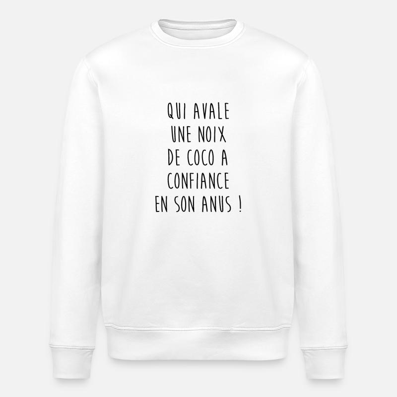 ...une noix de coco - Sweat bio ROLLER Stanley/Stella Unisexe - blanc