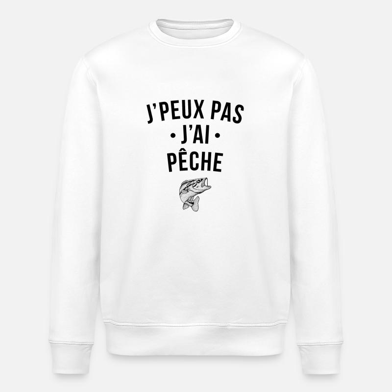 J'peux pas j'ai pêche - Sweat bio ROLLER Stanley/Stella Unisexe - blanc