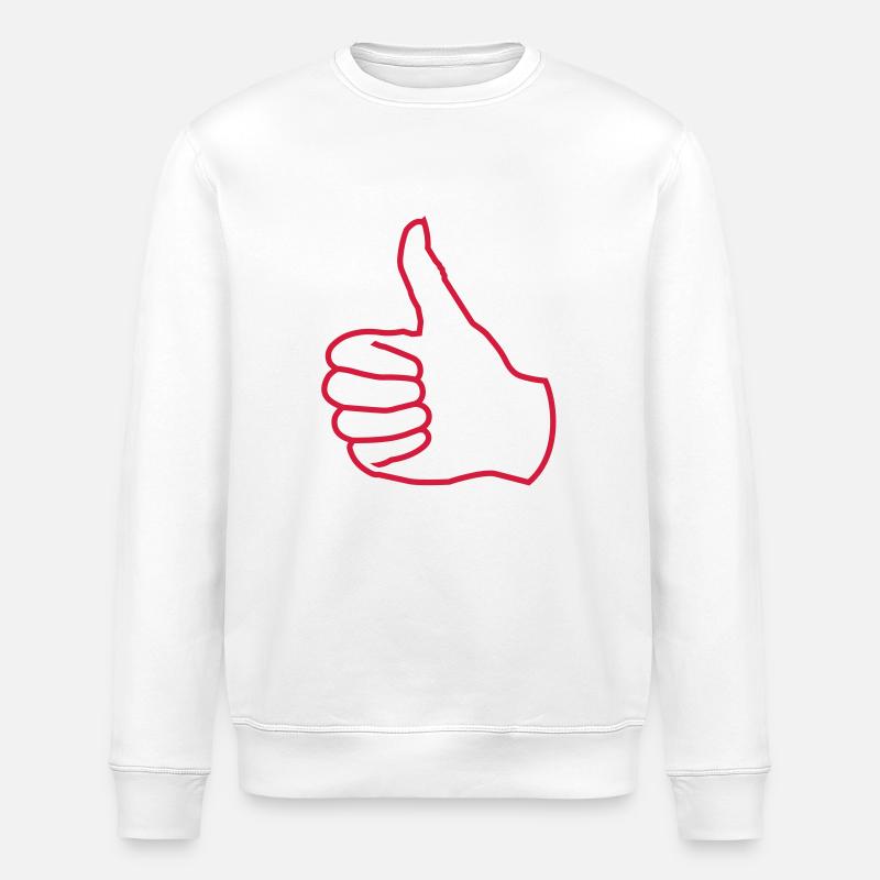 daumen hoch - Stanley/Stella Unisex Bio-Sweatshirt ROLLER - Weiß