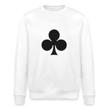 Kreuz / Treff - Symbol - Stanley/Stella Unisex Bio-Sweatshirt ROLLER - Weiß - Vorne - Nik (191cm)