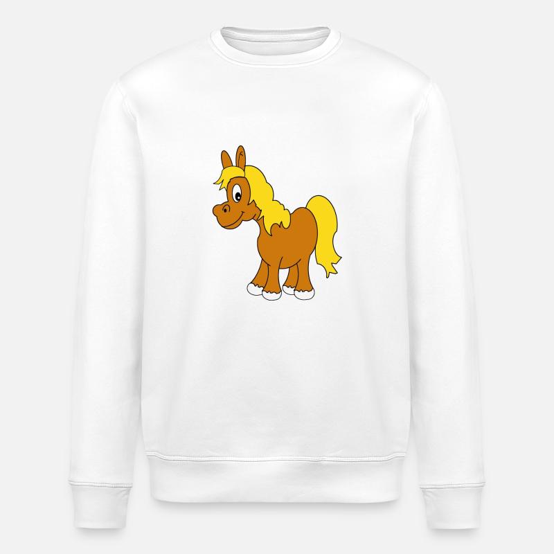 Pferd - Stanley/Stella Unisex Bio-Sweatshirt ROLLER - Weiß