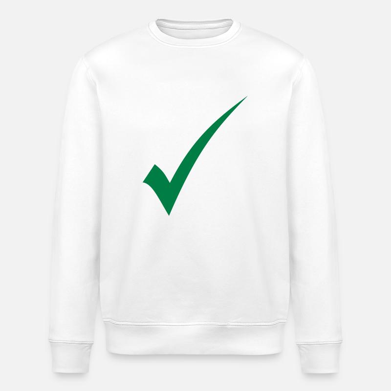 Vérification du crochet vert - Sweat bio ROLLER Stanley/Stella Unisexe - blanc