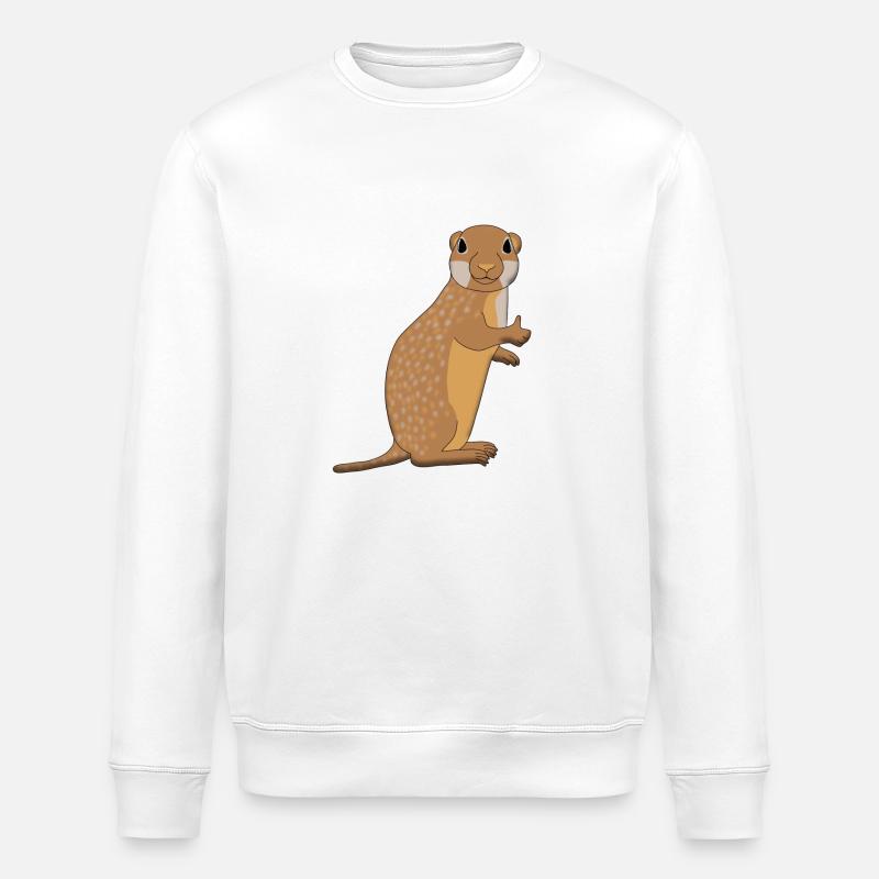 Ground squirrel tout clair - Sweat bio ROLLER Stanley/Stella Unisexe - blanc
