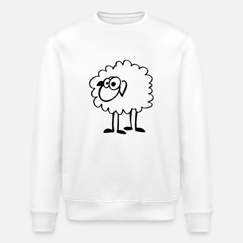 lustiges schaf - Stanley/Stella Unisex Bio-Sweatshirt ROLLER - Weiß