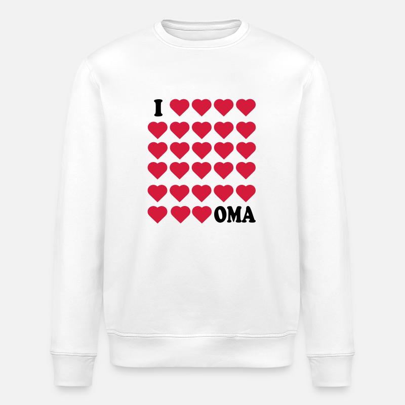 Ich liebe Oma - Stanley/Stella Unisex Bio-Sweatshirt ROLLER - Weiß
