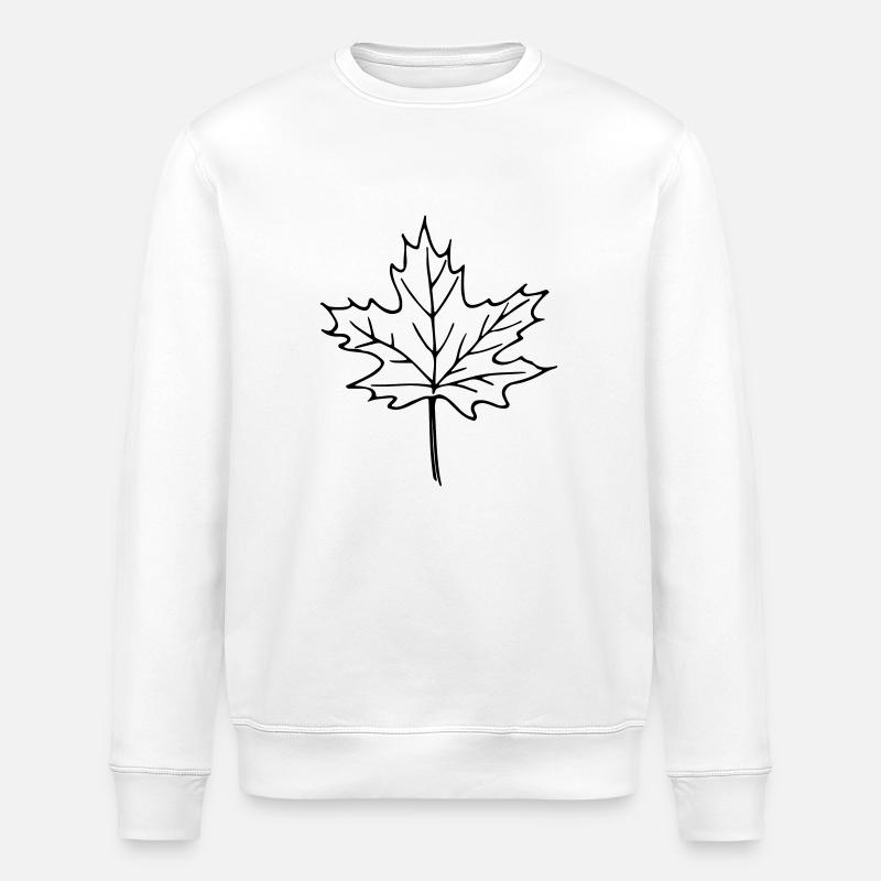 leaf_1 - Stanley/Stella ROLLER Unisex Organic Sweatshirt - white