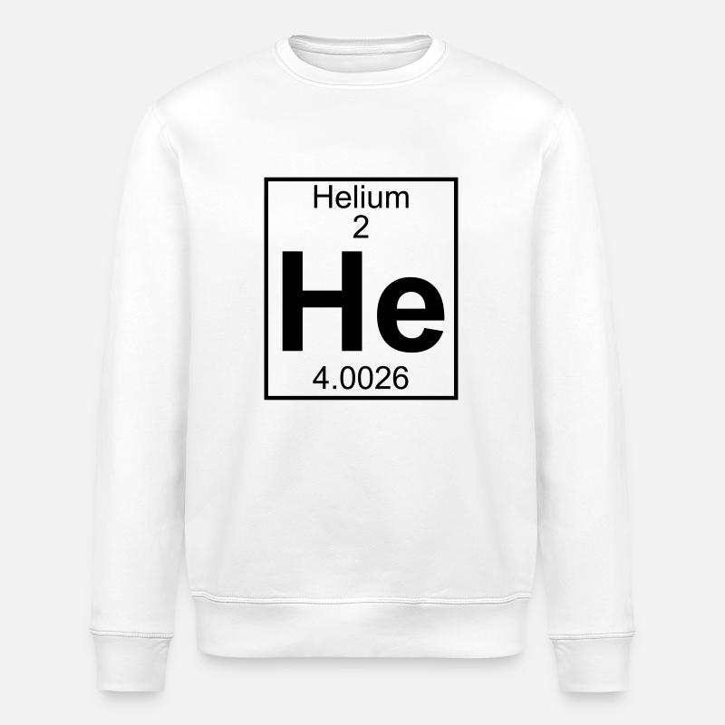 Helium (He) (element 2) - Stanley/Stella ROLLER Unisex Organic Sweatshirt - white