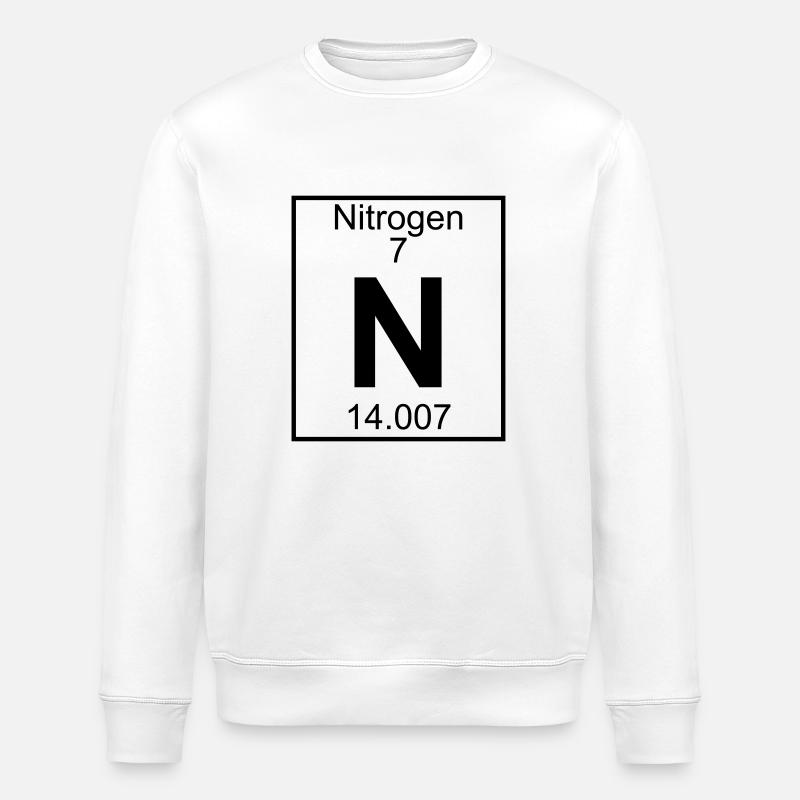Nitrogen (N) (element 7) - Stanley/Stella ROLLER Unisex Organic Sweatshirt - white