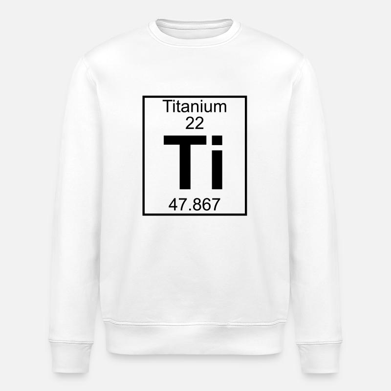 Titanium (Ti) (element 22) - Stanley/Stella ROLLER Unisex Organic Sweatshirt - white