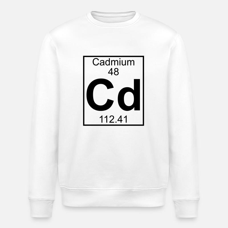 Element 048 - Cd (cadmium) - Full - Stanley/Stella Unisex Bio-Sweatshirt ROLLER - Weiß