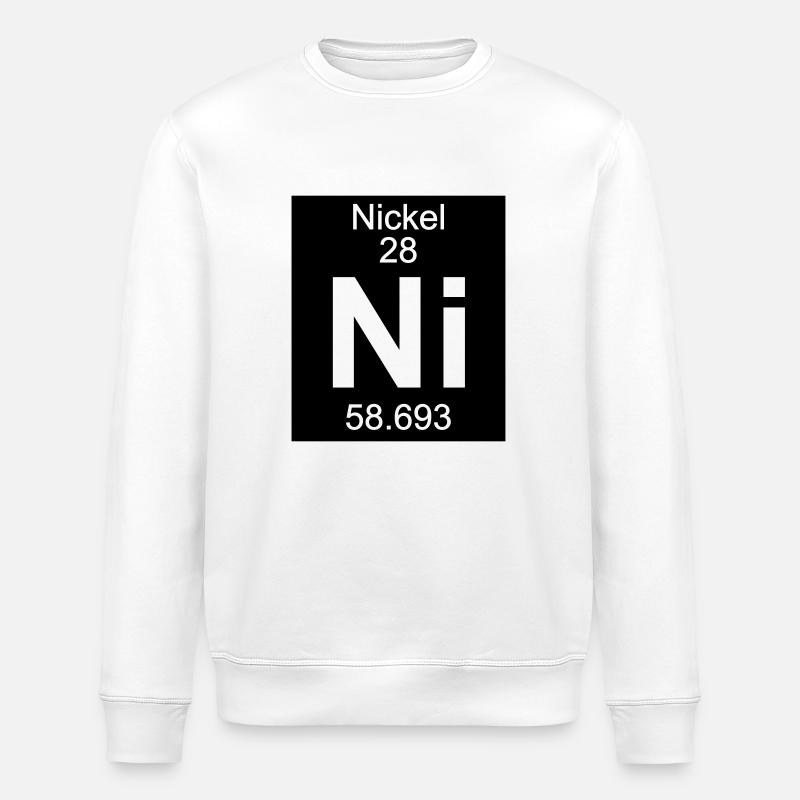 Nickel (Ni) (element 28) - Stanley/Stella ROLLER Unisex Organic Sweatshirt - white