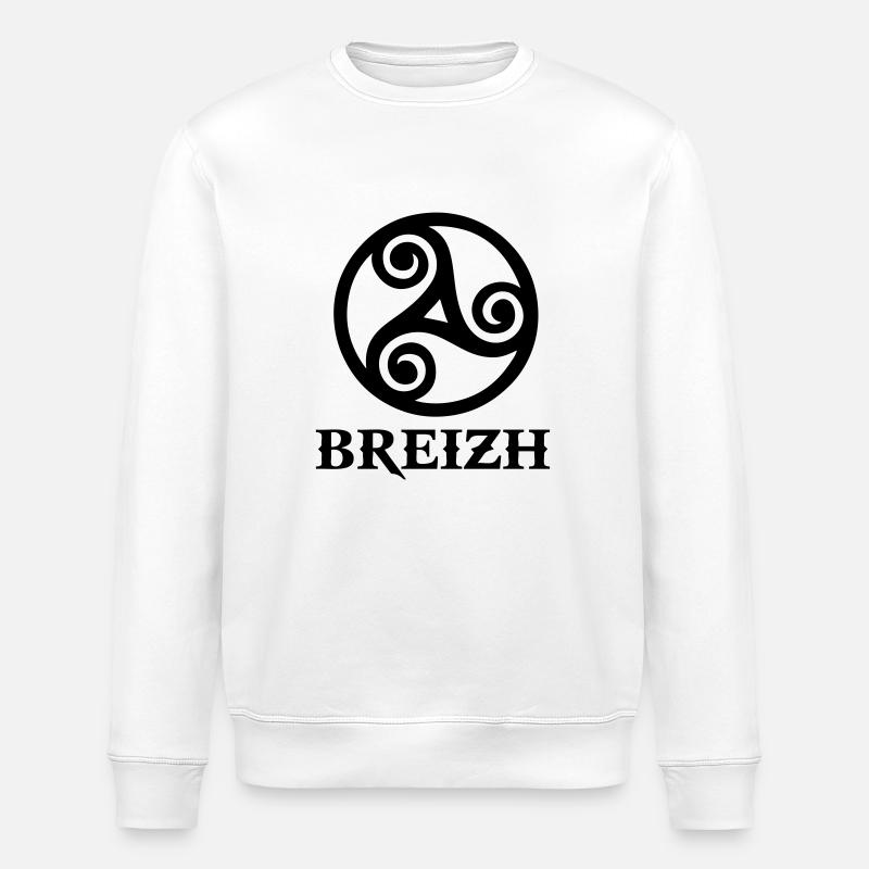 triskelion_breizh - Stanley/Stella Unisex Bio-Sweatshirt ROLLER - Weiß