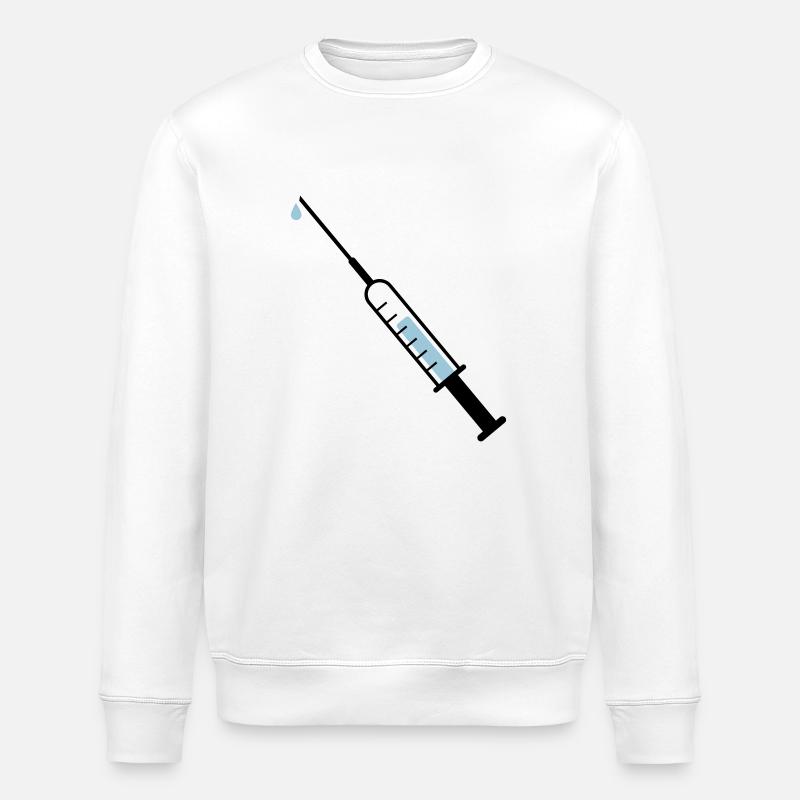 syringe - Stanley/Stella ROLLER Unisex Organic Sweatshirt - white