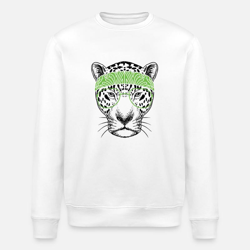 Leopard - Stanley/Stella Unisex Bio-Sweatshirt ROLLER - Weiß
