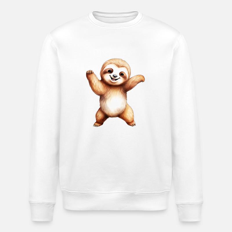 Sloth / Sloth class - Stanley/Stella ROLLER Unisex Organic Sweatshirt - white