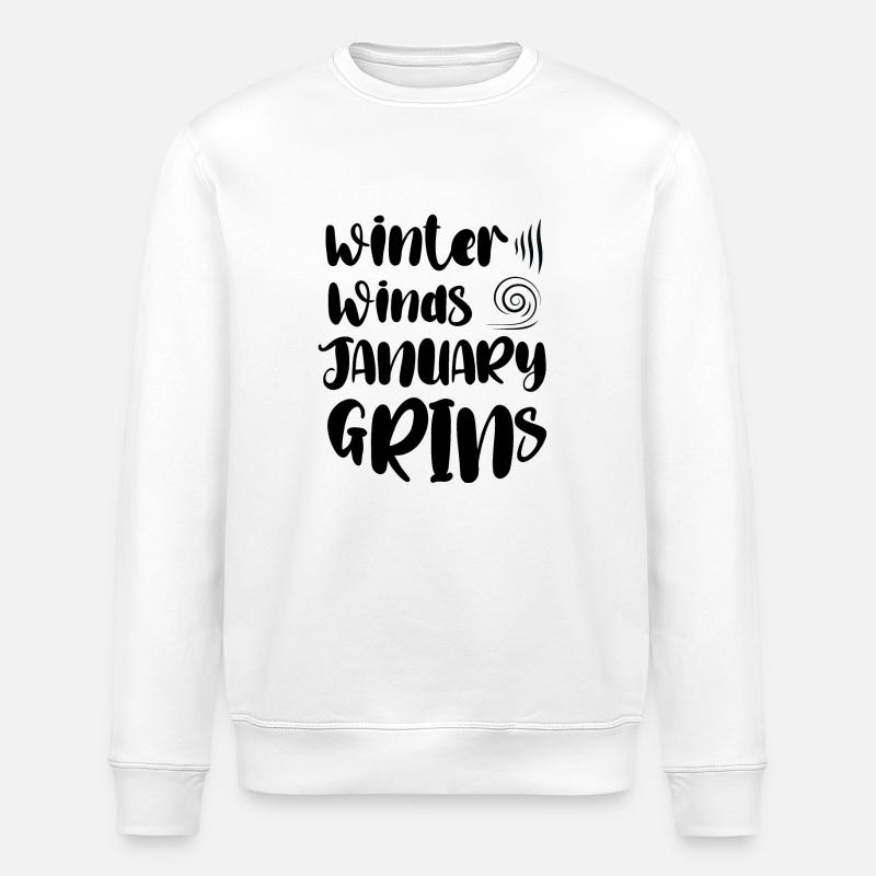 winter winds january grins - Sweat bio ROLLER Stanley/Stella Unisexe - blanc
