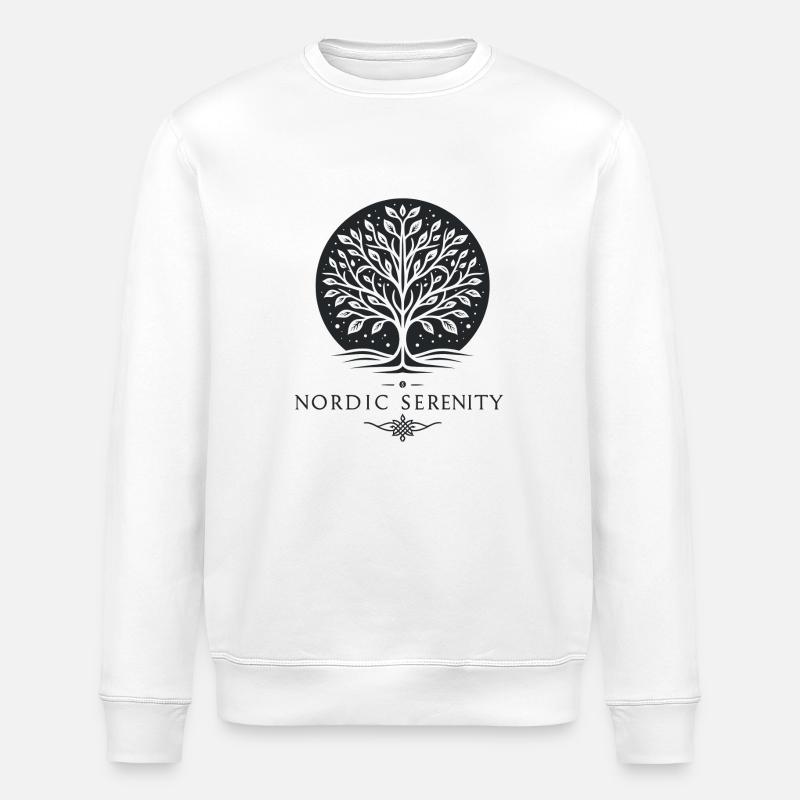 Arktischer Baum des Friedens - Stanley/Stella Unisex Bio-Sweatshirt ROLLER - Weiß