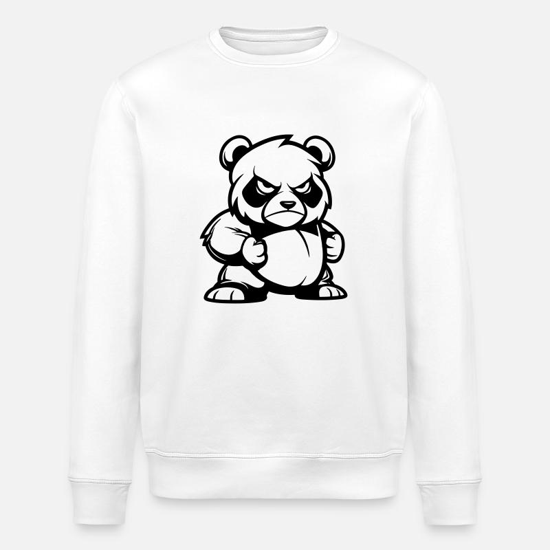 pandabär - Stanley/Stella Unisex Bio-Sweatshirt ROLLER - Weiß