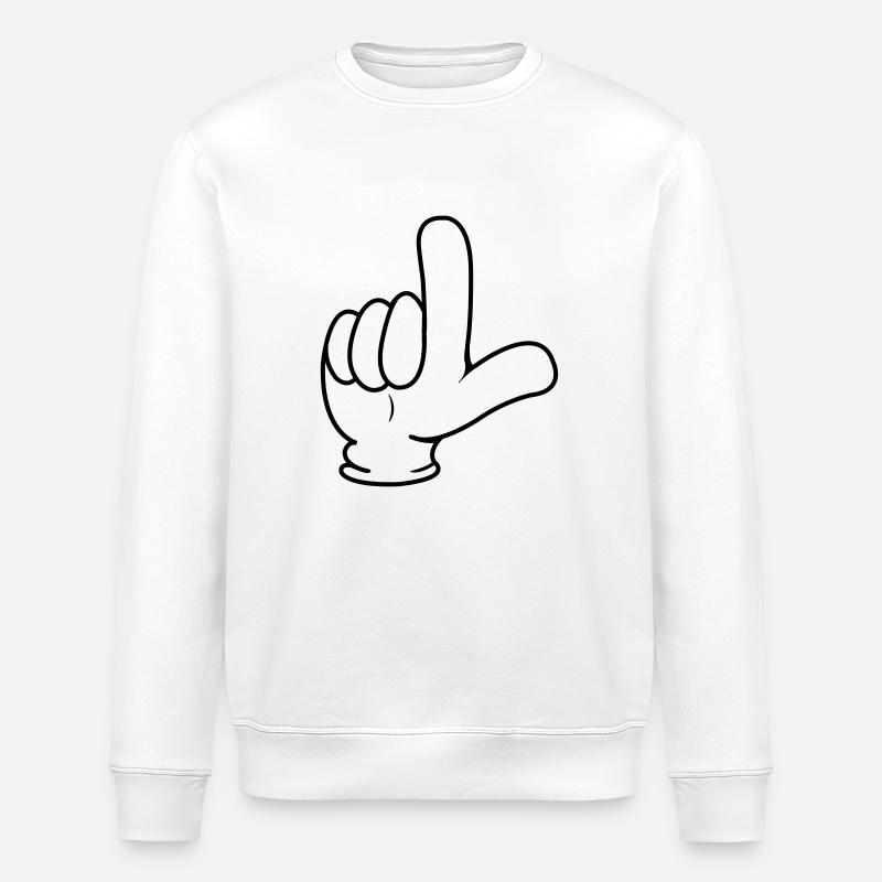 Zeigefinger - Stanley/Stella Unisex Bio-Sweatshirt ROLLER - Weiß