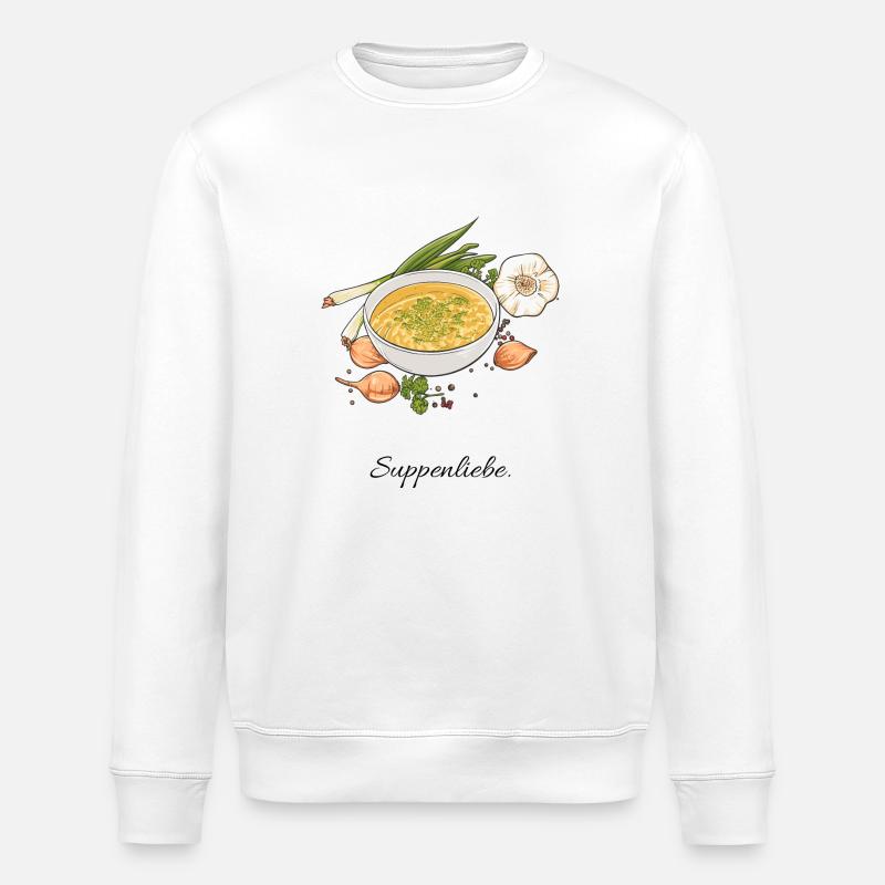 Suppenliebe // Illustration - Stanley/Stella Unisex Bio-Sweatshirt ROLLER - Weiß