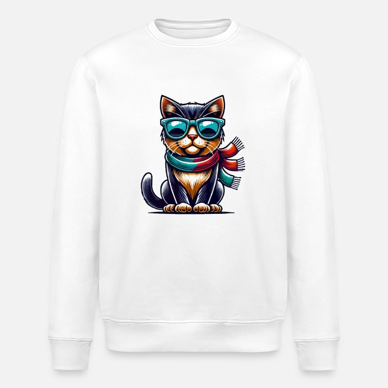 Lunettes de soleil chat BD - Sweat bio ROLLER Stanley/Stella Unisexe - blanc
