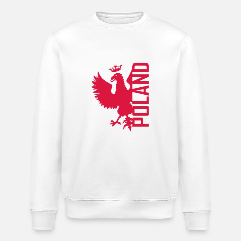 Aigle Polska - Polen - Adler - Pologne - Sweat bio ROLLER Stanley/Stella Unisexe - blanc