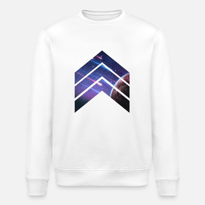 meteor Galaxy - Stanley/Stella ROLLER Unisex Organic Sweatshirt - white