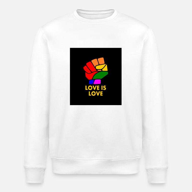 Love is love - Stanley/Stella Unisex Bio-Sweatshirt ROLLER - Weiß