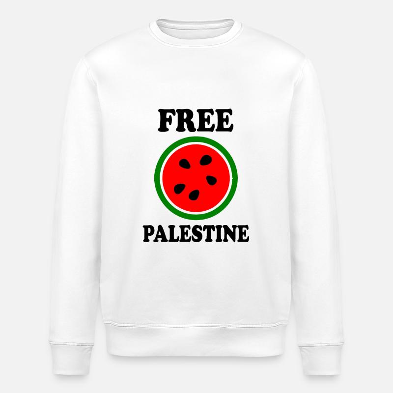 Free palestine - Stanley/Stella Unisex Bio-Sweatshirt ROLLER - Weiß